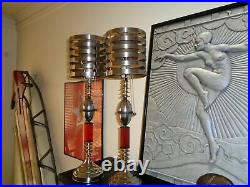 0846 G. F. Otherworldly Time Travel Machines Vintage Art Deco Machine Age Lamps