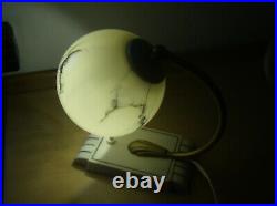 1930er Art Deco Marmor Kugel Glas Tischlampe oder Wandlampe TOP vintage lamp
