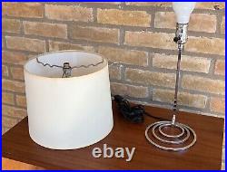 1931 Egli New York Art Deco Machine Age Chrome Desk Table Lamp Vtg Modern Nessen