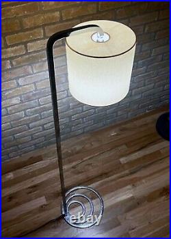 1931 Egli New York Art Deco Machine Age Chrome Floor Task Lamp Vtg Modern Nessen