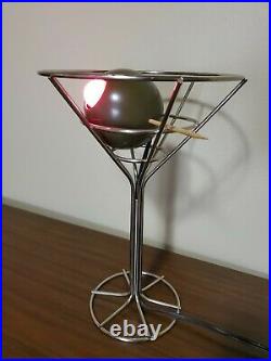 1993 Vintage David Krys 14.5 Bar Light Lamp Pop Art Martini Olive metal Retro