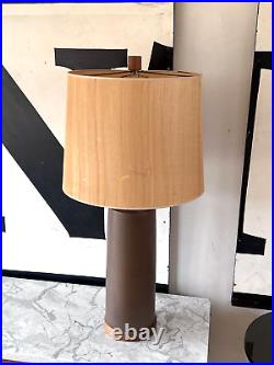 36 Gordon Jane Martz Marshall Studio Art Pottery Wood Vtg Modern Table Lamp Mcm