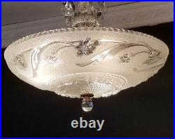 929 Vintage antique arT DEco Ceiling Light Lamp Fixture Chandelier 1 of 2