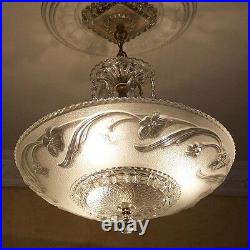 929x Vintage Antique arT DEco Ceiling Light Lamp Fixture Chandelier