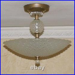 987 Vintage Hobnail Ceiling Lamp Light Fixture chandelier art deco