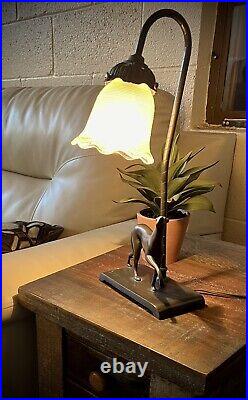 Amazing Vintage Art Deco Metal Table Lamp