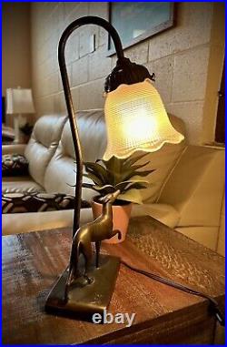 Amazing Vintage Art Deco Metal Table Lamp