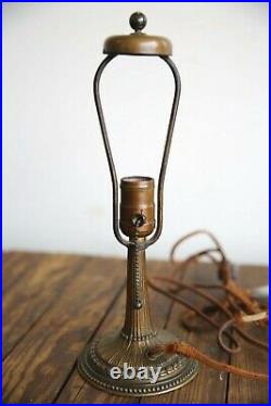 Antique Arts & Crafts Mission Desk Lamp Brass Bankers light Vintage Home Office