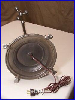 Antique Floor Lamp Vtg Light Art Deco Marble Nickel Iron Brass Rewired USA #R76