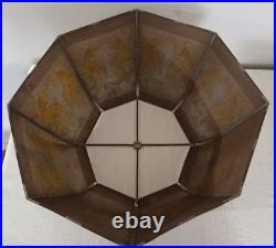 Antique Lamp with Metal Mesh Shade Griffin Vintage Arts and Crafts Mesh Lampshade