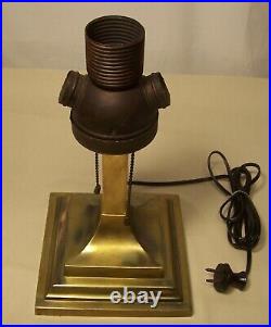 Antique Steampunk Lamp Benjamin Vtg Mission Art Brass Light Bulb USA #P79
