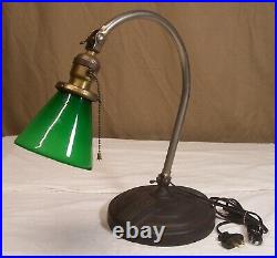 Antique Table Lamp GE Steampunk Vtg Art Cast Iron Chrome Sconce Rewired USA #X16