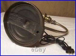 Antique Table Lamp GE Steampunk Vtg Art Cast Iron Chrome Sconce Rewired USA #X16