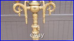 Antique VTG Floor Lamp Torchiere Candelabra 59 Tall 4 Lights A Beauty Decor Art