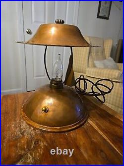 Antique / Vintage Art Deco Era Copper Table Lamp