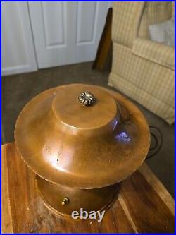 Antique / Vintage Art Deco Era Copper Table Lamp