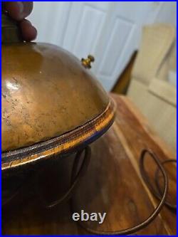 Antique / Vintage Art Deco Era Copper Table Lamp