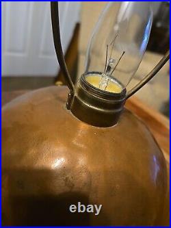 Antique / Vintage Art Deco Era Copper Table Lamp