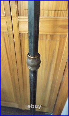 Antique Vintage Victorian Art Nouveau Floor Lamp, cast Iron & Brass, Very Ornate