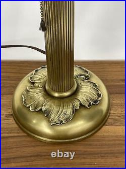 Antique Vtg Art Nouveau Deco Brass Table Lamp 1910s 1920s 1930s Crafts Victorian