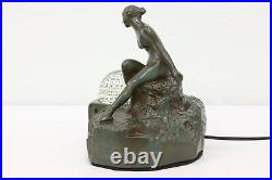 Art Deco1930s Vintage Nude Sculpture & Paperweight Lamp, Mackey #43623