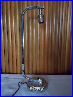 Art Deco CHROME Desk LAMP Gilbert Rohde Donald Deskey MACHINE AGE Modern VINTAGE