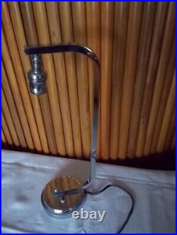 Art Deco CHROME Desk LAMP Gilbert Rohde Donald Deskey MACHINE AGE Modern VINTAGE