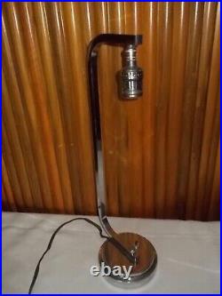 Art Deco CHROME Desk LAMP Gilbert Rohde Donald Deskey MACHINE AGE Modern VINTAGE