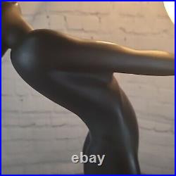 Art Deco Lamp Nude Woman Lady Figure Holding Globe 29 Erotica Vintage Rare