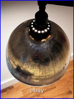 Art Deco Machine Age Copper Brass Mercury Glass Rod Floor Lamp Vtg Rohde Deskey