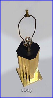 Art Deco VTG Brass Skyscraper Lamp in the Style of Paul Evans