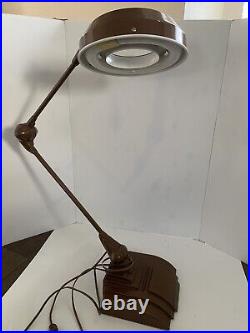 Art Specialty Co Flexo Weighted Magnifying Table Top Lamp, Amazing Vintage Retro