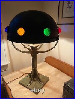 Arts & Crafts Table Lamp Vintage Jewel Cabochons