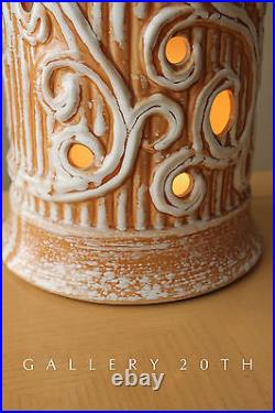 Awesome! Greek MCM Porcelain Lamp! 1950s 1960s Dali Vtg Light Up Base Raymor Art