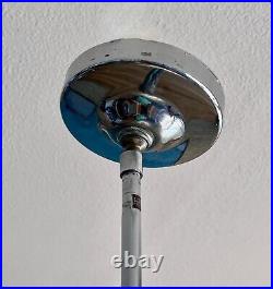 Bauhaus Art Deco Machine Age Chrome Glass Chandelier Light Fixture Lamp Vtg Rare