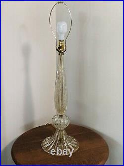 Beautiful Vintage Eames era Murano Blown Art Glass Table Lamp