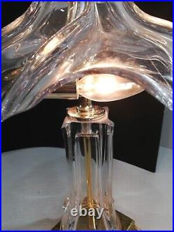 Cofrac Art Verrier Crystal French Table Lamp VTG