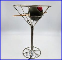 David Krys Martini Glass Olive Lamp 14.5 Pop Art Barware Vintage 1993