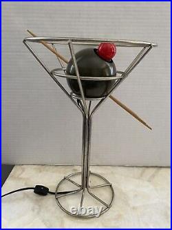 David Krys  Pop Art Martini Glass Cocktail Table Lamp Postmodern 1993 MCM
