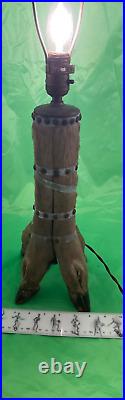Deer Leg Lamp Creepy Vintage Riser Stem. 4 Legs man cave decor halloween