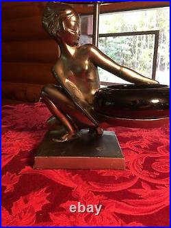 FRANKART Original Rare, Authentic, Vintage, Excellent, Art Deco Nude Lamp, Modern
