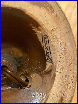 Fulper Vintage Pottery Lamp Vase Art Deco Honey Pot Circa Brown 1917-1934