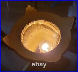 GERDAGO Art Deco PIXIE HARLEQUIN JESTER Glass Globe Lamp Rare Vintage