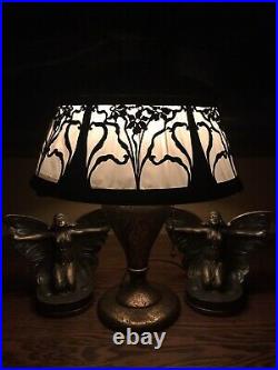 Heintz Arts Crafts Mission Antique Vintage Lamp Handel Stickley Limbert Era