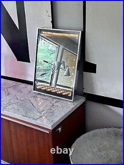 Infinity Reiback Light Sculpture Chrome Op Art Wall Mirror Lamp Vtg Mcm Jere