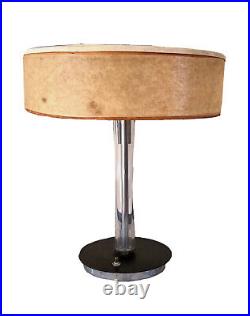 Kurt Versen Lightolier Art Deco Modern Glass Desk Table Lamp Vtg Mcm Nessen Rare