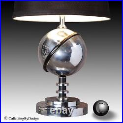 LARGE VTG 1933 Worlds Fair Ringed Saturn Lamp Art Deco Machine Age RESTORED