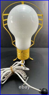 MCM Giant Light Bulb Vintage Lamp 1960s Yellow White Pop Art Mid-Century