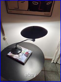 MCM Vintage Art Specialty Co. Black UFO Atomic Saucer Desk Lamp 1960s