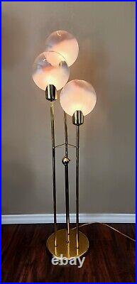 MID Century Vtg Art Deco Nouveau Style Pink Murano Glass Lollipop Floor Lamp